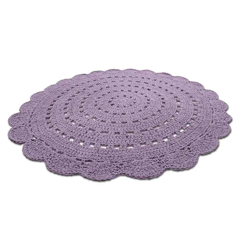 Alfombra infantil crochet ALMA MAUVE 120cm