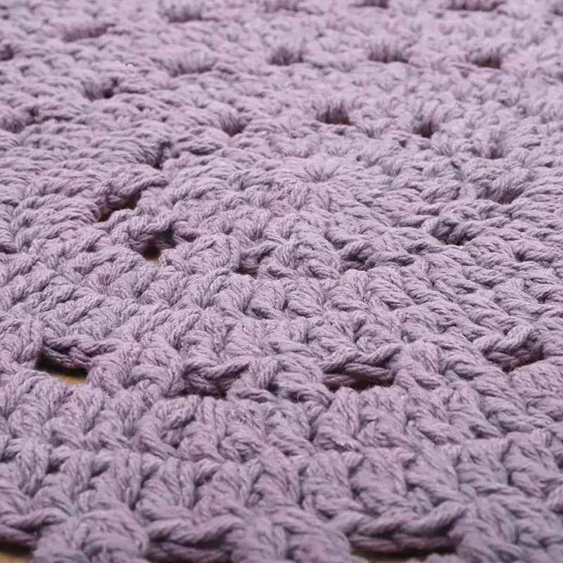 Alfombra infantil crochet ALMA MAUVE 120cm