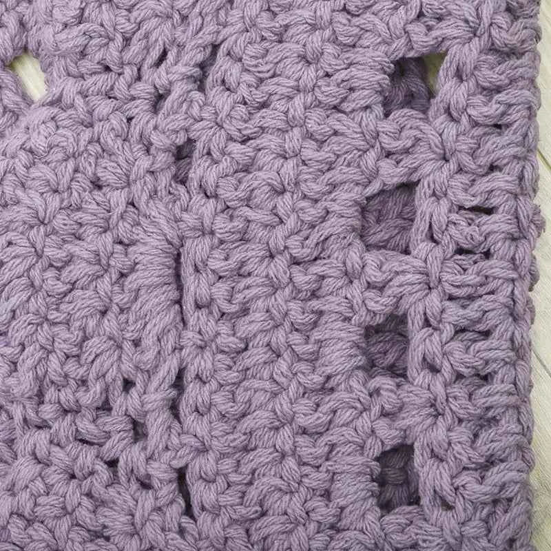 Alfombra infantil crochet ALMA MAUVE 120cm