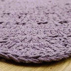 Alfombra infantil crochet ALMA MAUVE 120cm