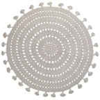 Alfombra infantil de algodón crochet NILA GRIS PERLE