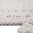 Alfombra infantil de algodón crochet NILA GRIS PERLE