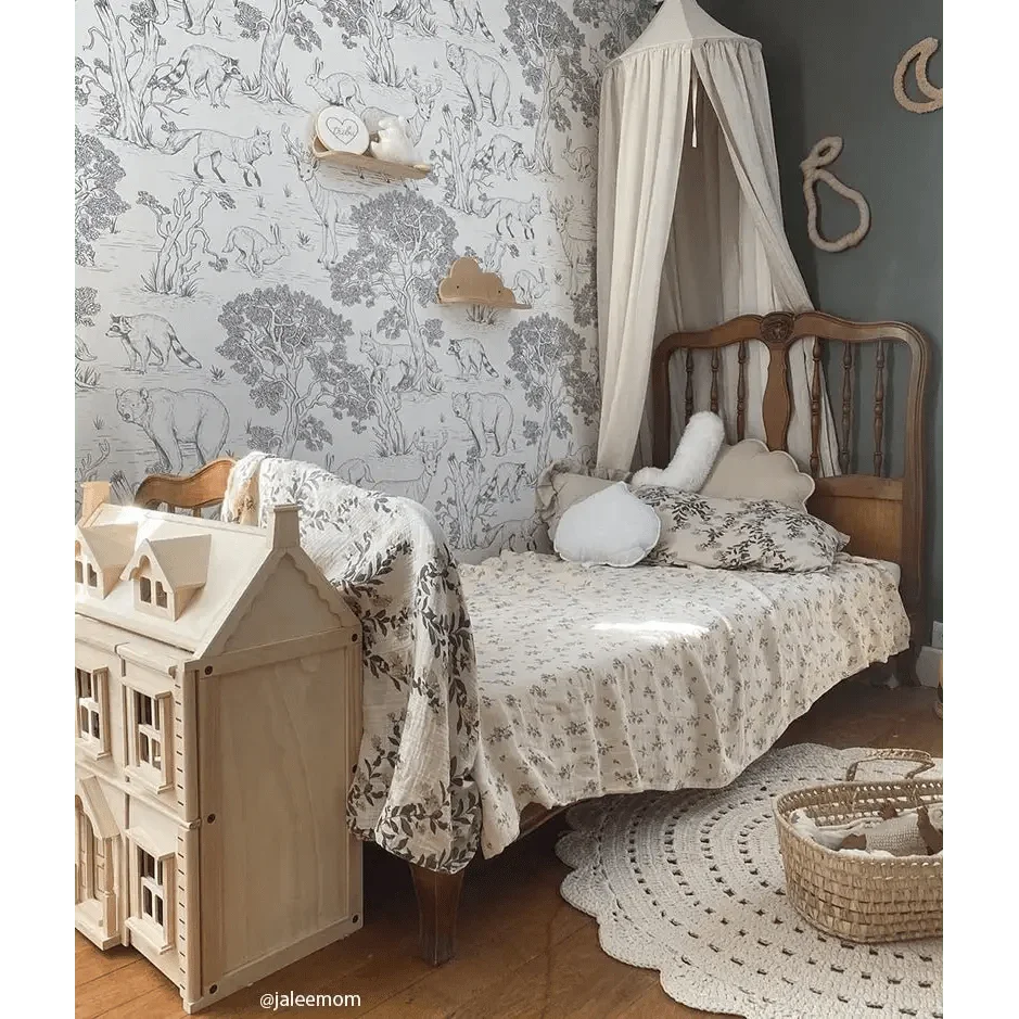 ALMA ECRU Alfombra Infantil de Ganchillo 120cm