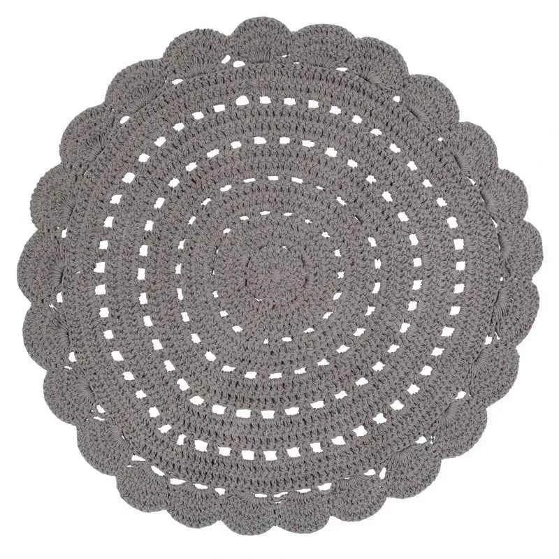 ALMA GRIS tapis enfant crochet 120cm