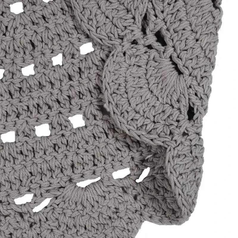 ALMA GRIS tapis enfant crochet 120cm