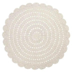 ALMA ECRU L Alfombra Infantil Crochet 150cm