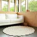 ALMA ECRU L Alfombra Infantil Crochet 150cm