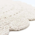 ALMA ECRU L Alfombra Infantil Crochet 150cm