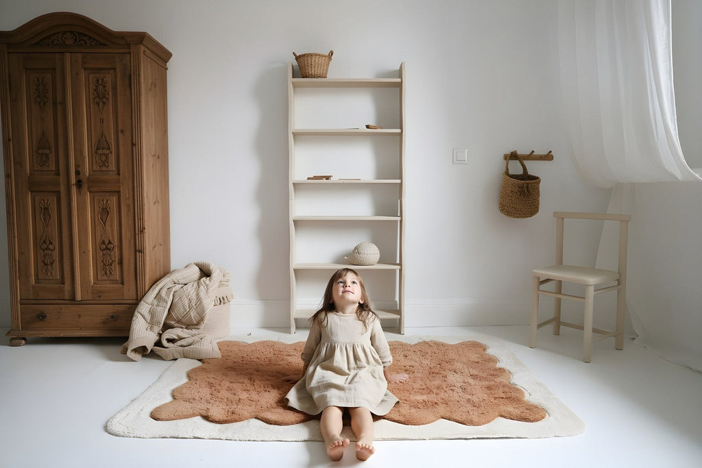 Alfombra infantil de diseño galleta Alfonsina "tostada" 100x150cm