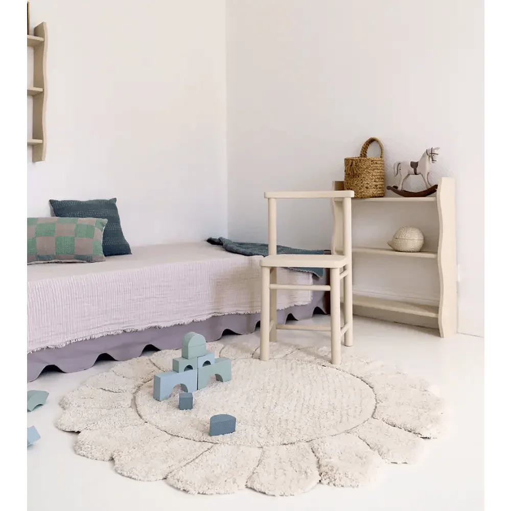 Alfombra Infantil Lavable Gabrielle Flor para el Juego y Decoración Infantil