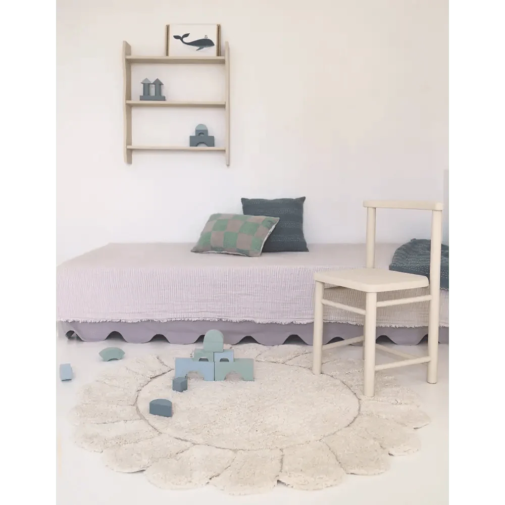 Alfombra Infantil Lavable Gabrielle Flor para el Juego y Decoración Infantil