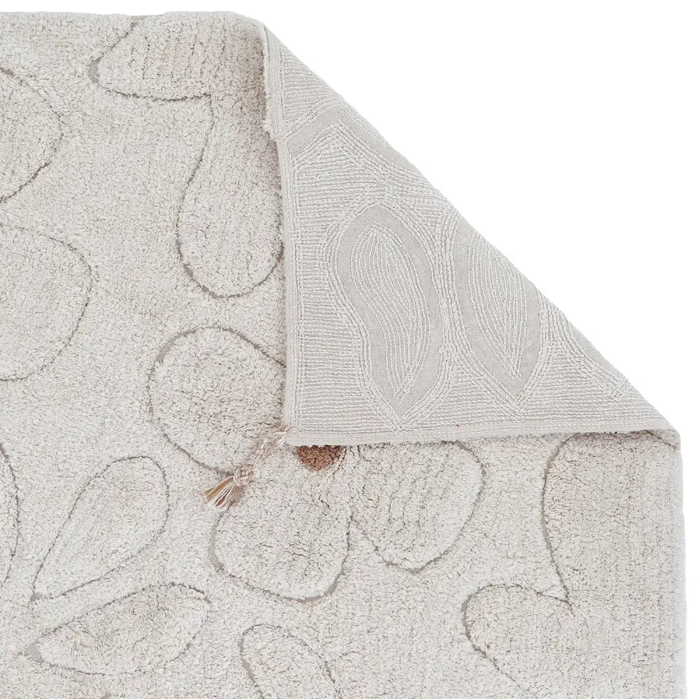 Alfombra infantil de algodón lavable con estampado de flores GENTLE FLORA Algodón Lavable en lavadora