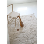 Alfombra infantil de algodón lavable con estampado de flores GENTLE FLORA Algodón Lavable en lavadora