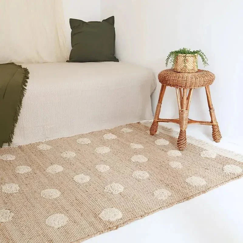 Alfombra de Jute y Algodón de puntos NOP