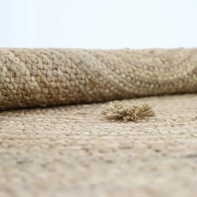 Alfombra de jute con pompones SISKA 140cm