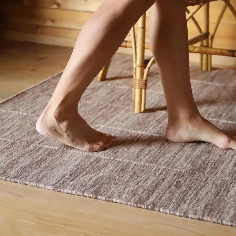 Alfombra de lana LHENA BRUN ROSE S