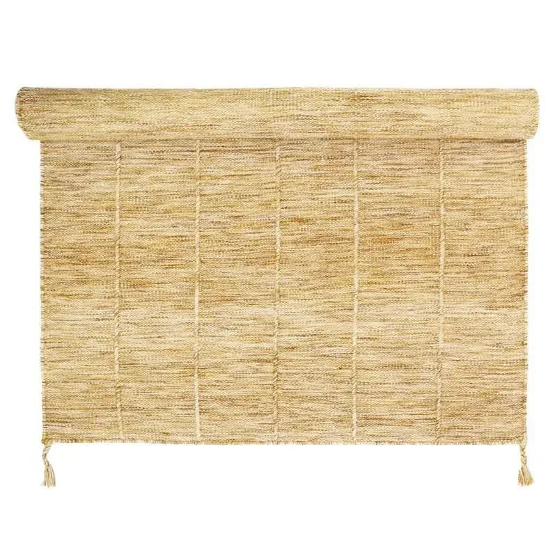 Alfombra de lana LHENA JAUNE BRUN S