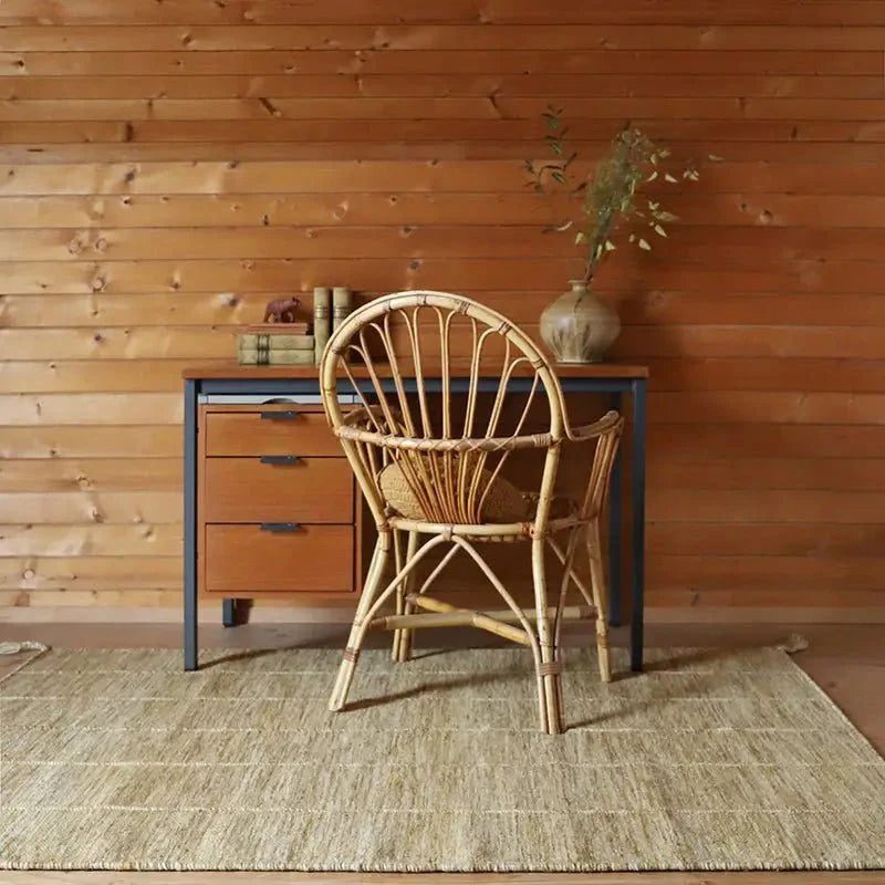 Alfombra de lana LHENA JAUNE BRUN L