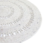 Alfombra de lana redonda BIBEK NATUREL S