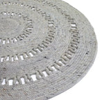 Alfombra de lana redonda BIBEK GRIS S