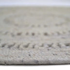 Alfombra de lana redonda BIBEK GRIS S