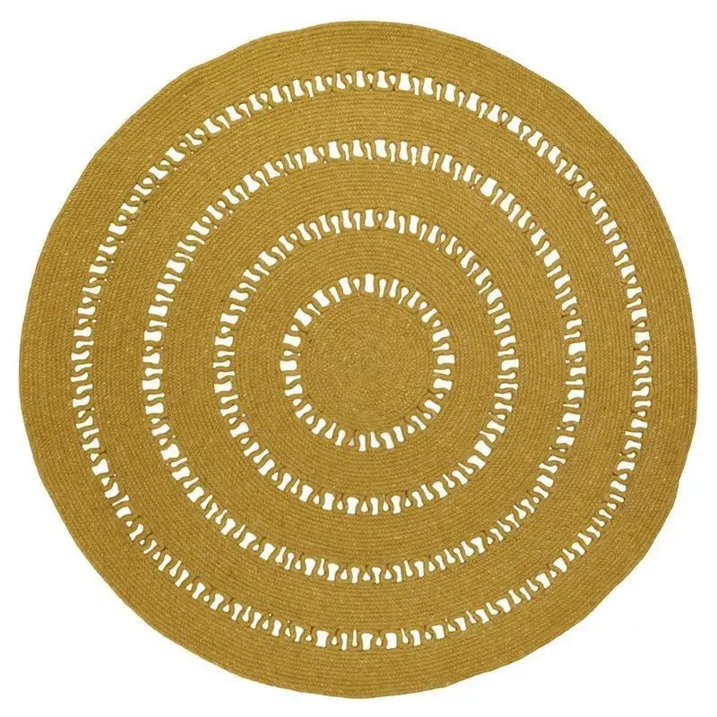Alfombra de lana redonda BIBEK MANGUE S