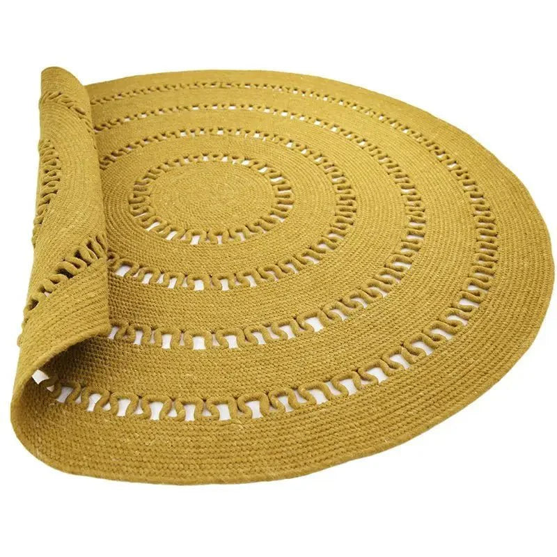 Alfombra de lana redonda BIBEK MANGUE S