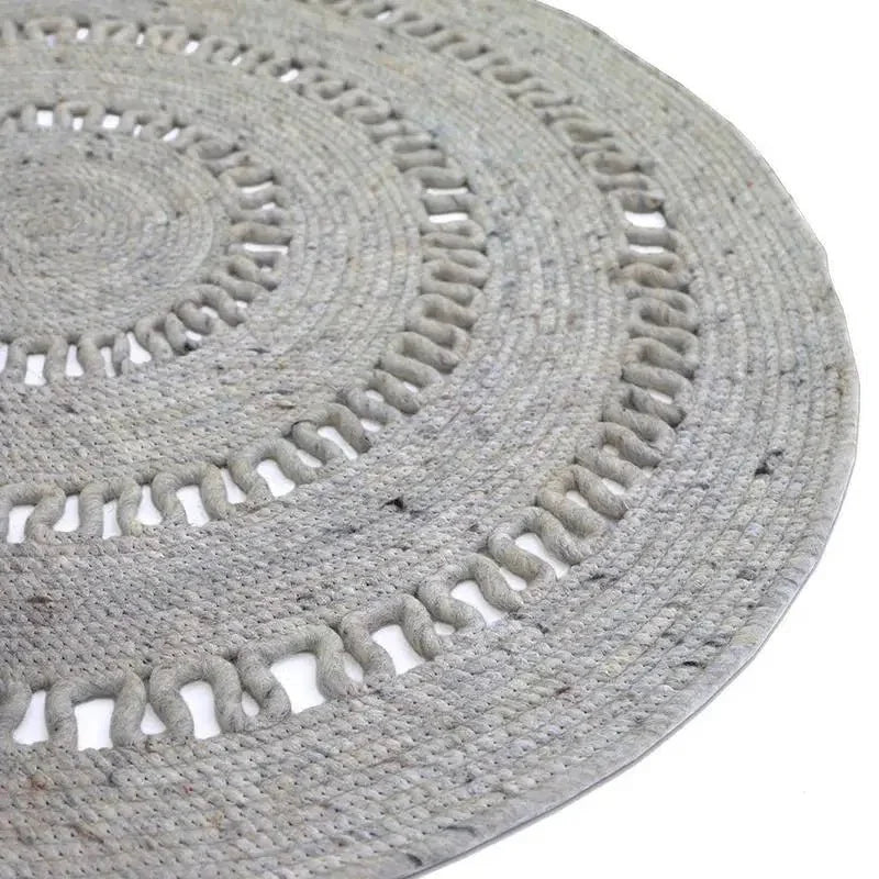Alfombra de lana redonda BIBEK GRIS M