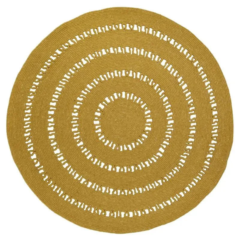 Alfombra de lana redonda BIBEK MANGUE M