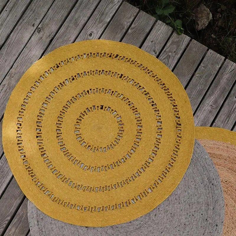 Alfombra de lana redonda BIBEK MANGUE M