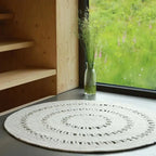 Alfombra de lana redonda BIBEK NATUREL M