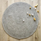 Alfombra de lana redonda NEETHU GRIS M