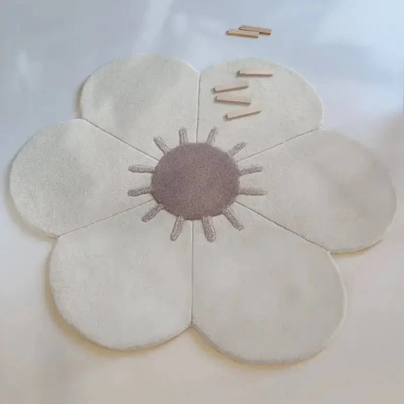 Alfombra infantil de Flor DAISY de lana 95cm