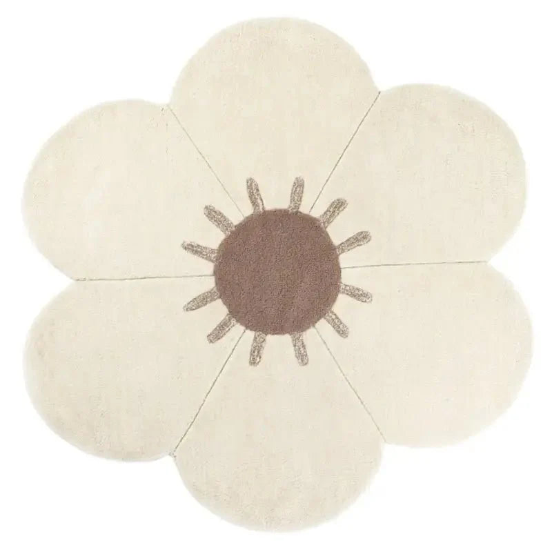 Alfombra infantil de Flor DAISY de lana 95cm