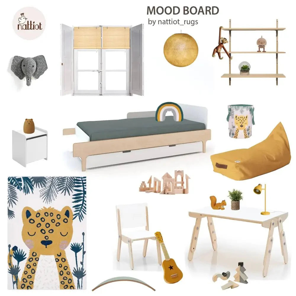 Alfombra infantil leopardo SÖREN 120x170