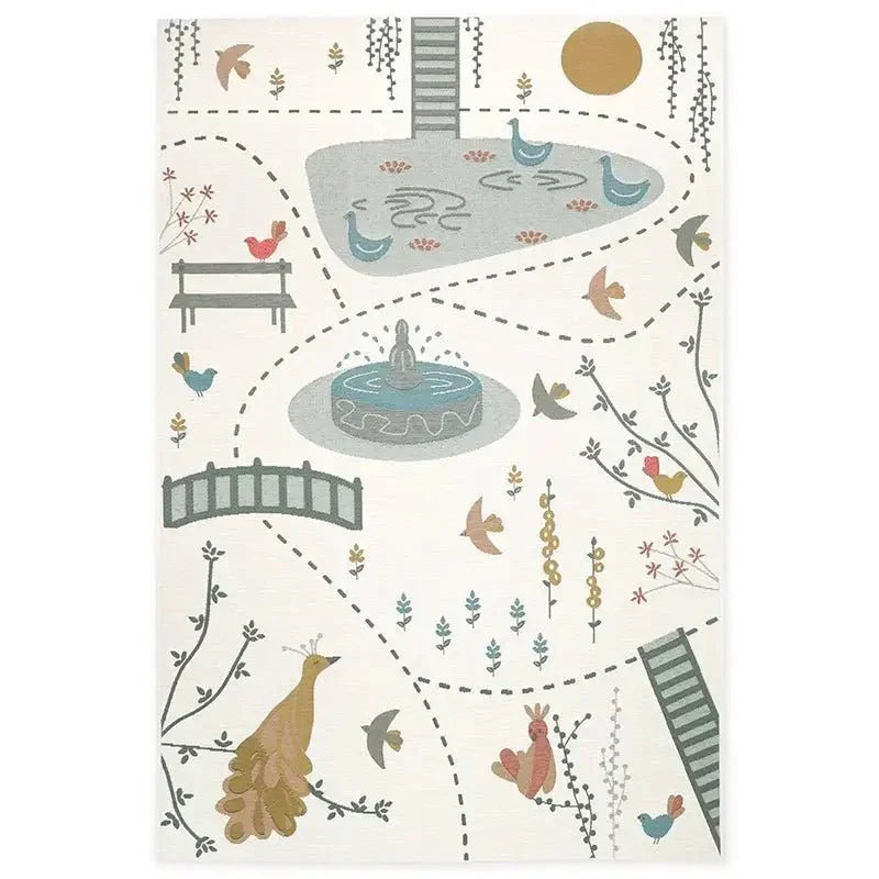 Alfombra infantil interior y exterior BIRD PARADISE 123x180