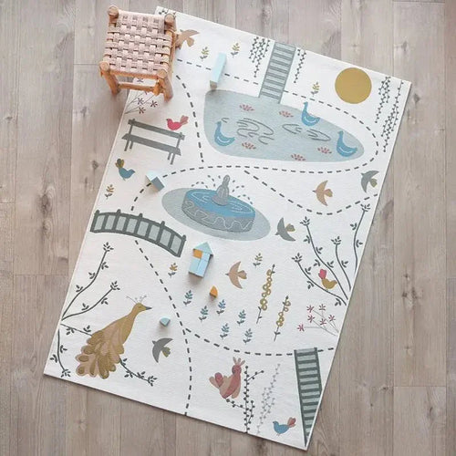 Alfombra infantil interior y exterior BIRD PARADISE 123x180