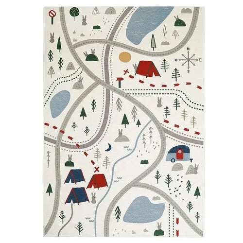 Alfombra infantil interior y exterior LITTLE CAMPER 123x180
