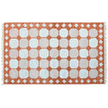 Natural Vegetable Dyed Indian Dhurrie Reversible Cotton Rug - Diamond Apricot