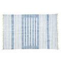 Natural Vegetable Dyed Indian Dhurrie Reversible Cotton Rug - Light Indigo