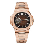 Nautiko Rose Gold Chocolate Open Heart | HW Design