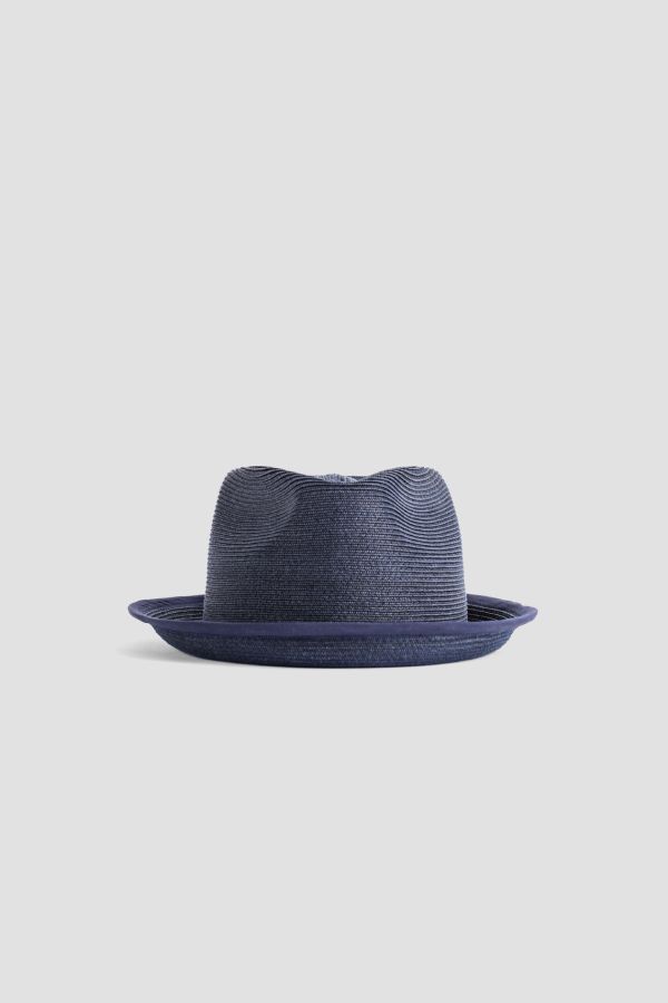 Casey Casey A63 Straw Panama Panama Hat — Navy