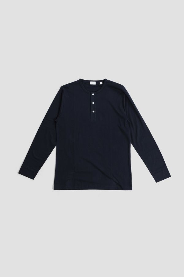 Handvaerk PJ Long-sleeve Henley — Navy