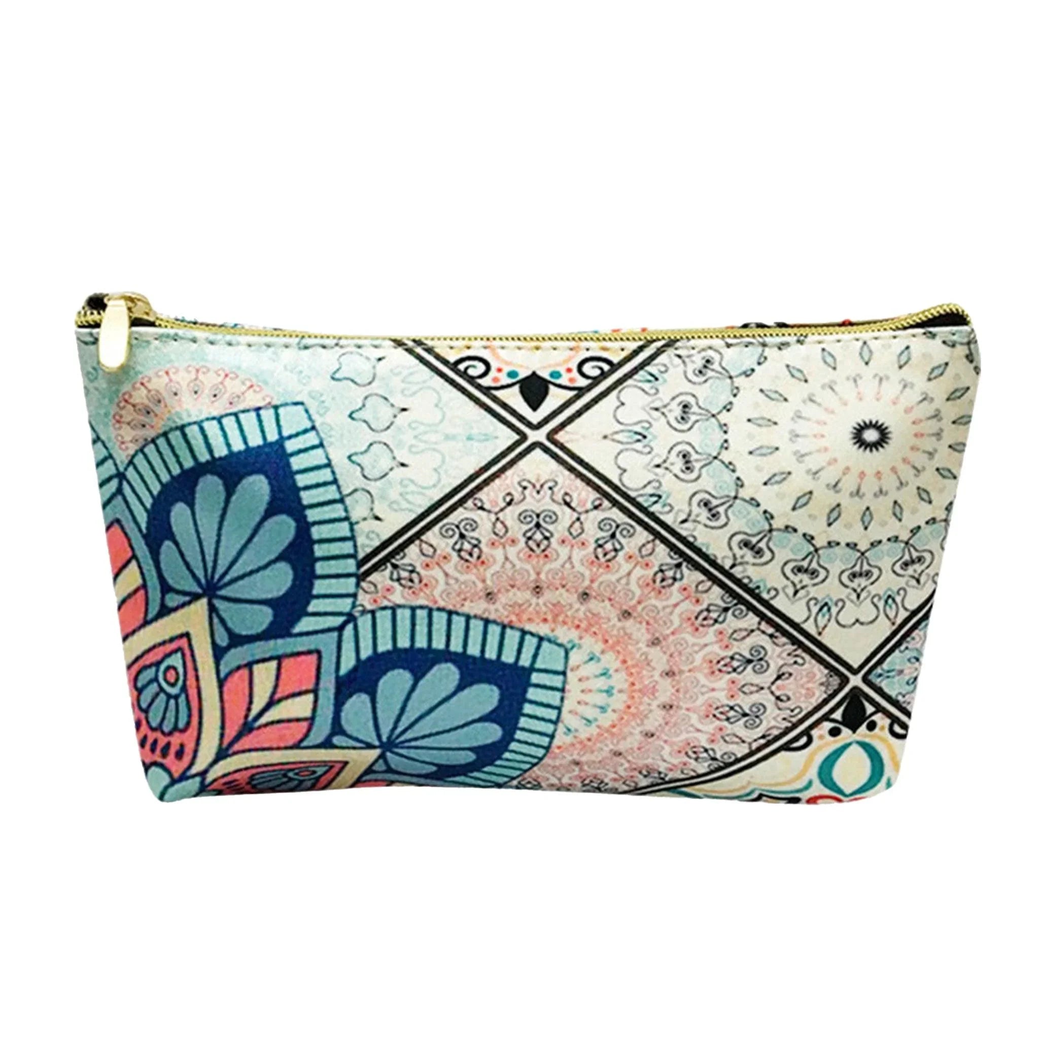 Neceser mediano de Mujer MakeUp Mándala Turquesa | CHULA Tulum