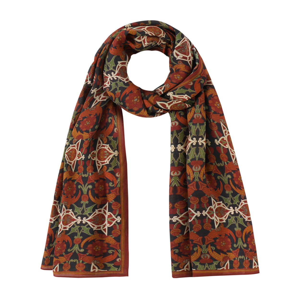 Elegant Women's Scarf with Islamic Art-Inspired Print Samani