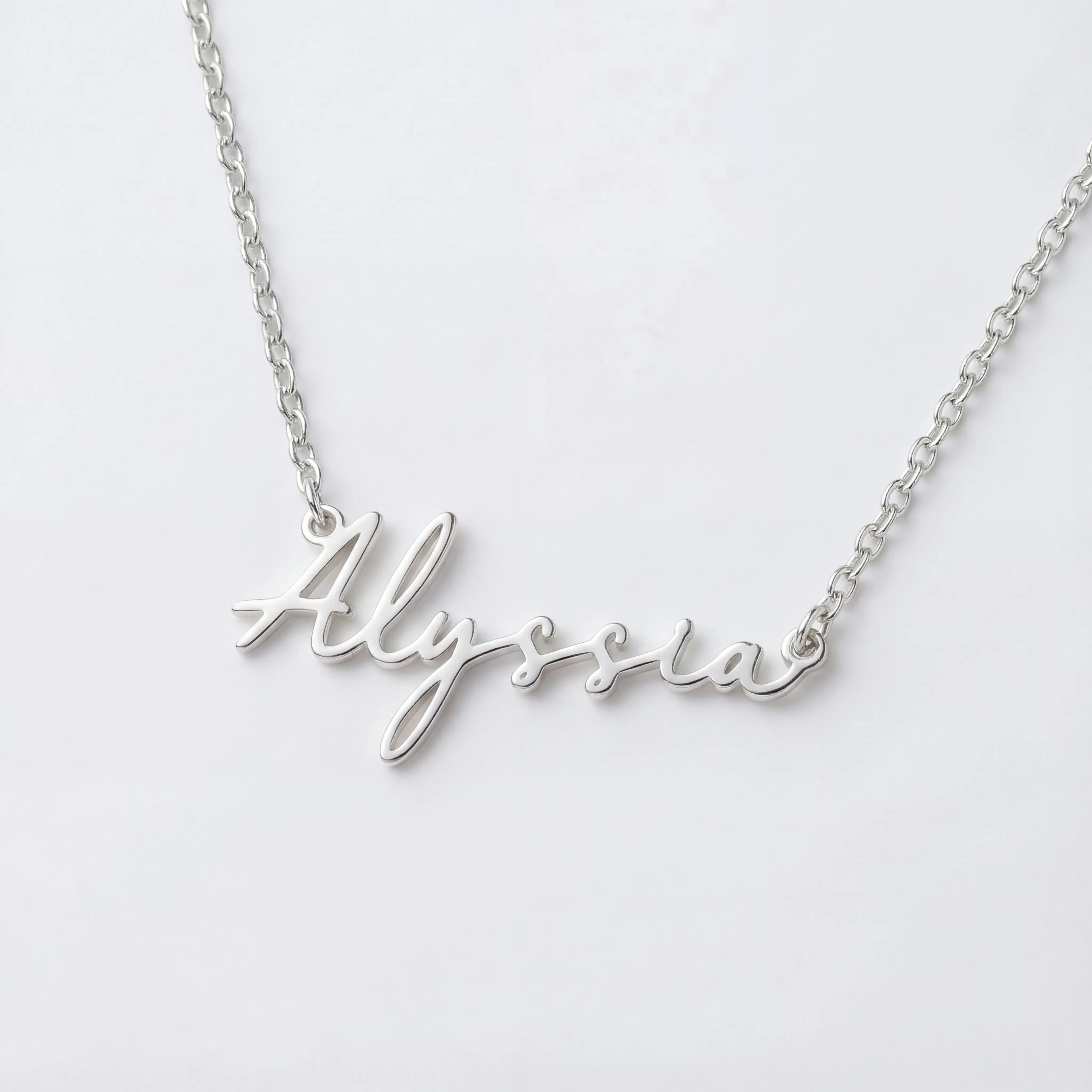 Alyssia Name Necklace - Sterling Silver / Style 1