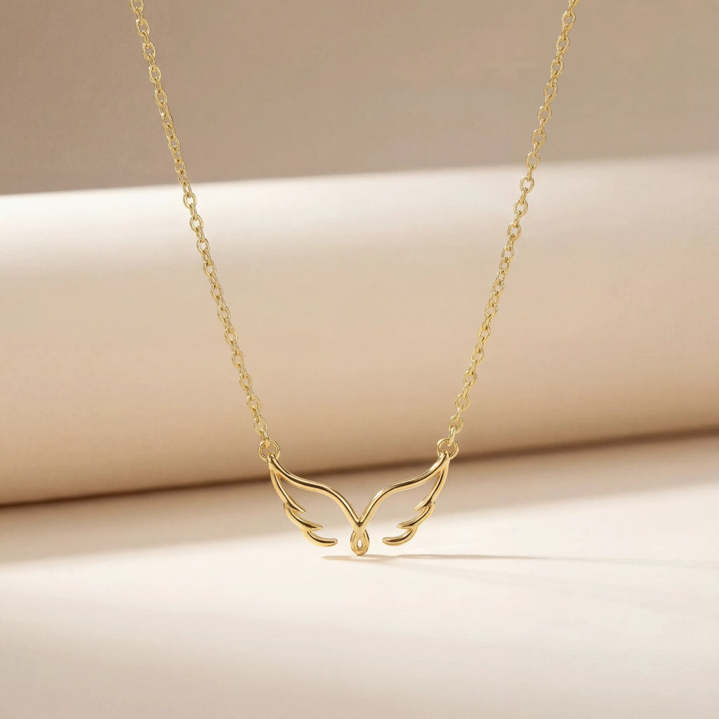 Angel Wings Necklace - 18ct Gold / Style 3
