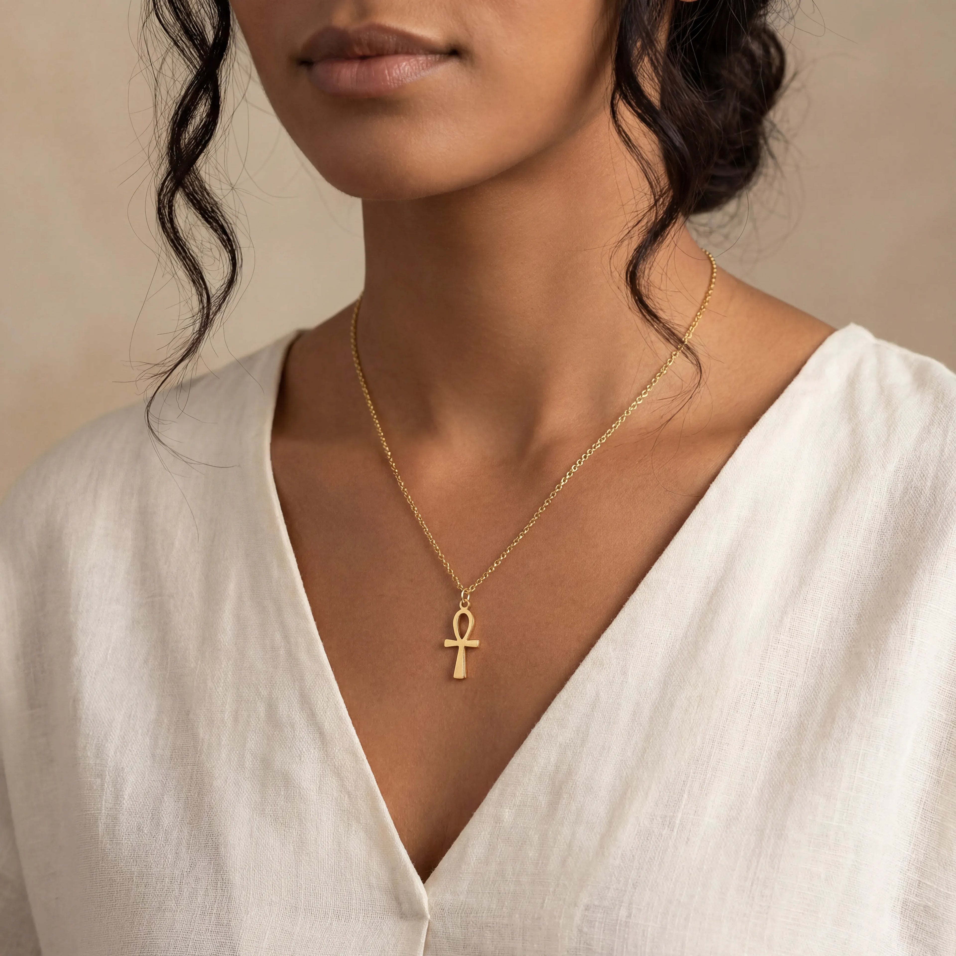 Ankh Cross Necklace - Silver / Style 1