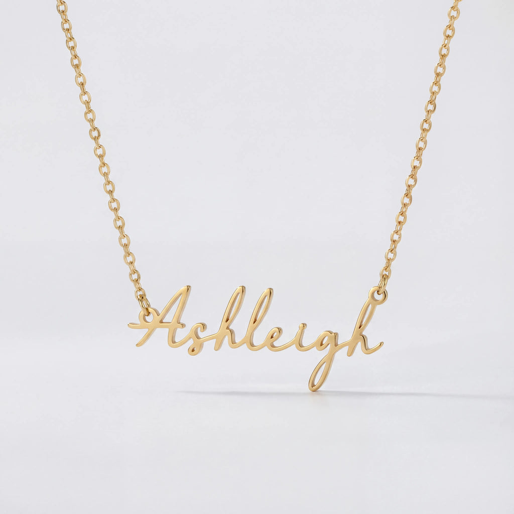 Ashleigh Name Necklace - Sterling Silver / Style 1