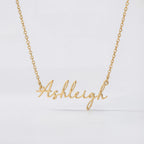 Ashleigh Name Necklace - Sterling Silver / Style 3